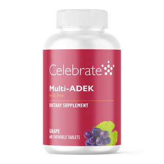 Multi-ADEK Vitamin with 60mg Iron Chewable, Grape