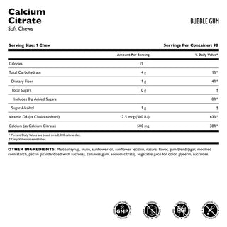 Calcium Citrate, Soft Chews