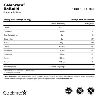 Celebrate® ReBuild Protein + Probiotic, Powder
