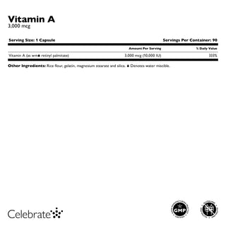 Vitamin A 3.000mcg (10.000 IU), Capsules