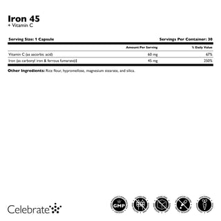 Iron 45 mg + Vitamin C, Capsules
