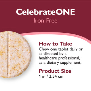 CelebrateONE Once Daily Bariatric Multivitamin without Iron, Chewable