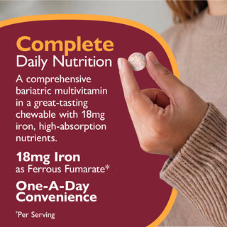 CelebrateONE 18 Once Daily Bariatric Multivitamin with Iron, Chewable