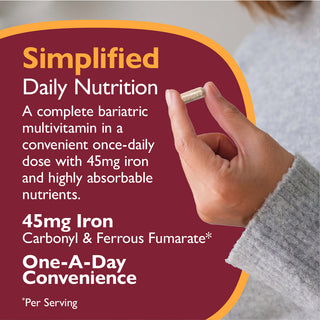 CelebrateONE 45 Once Daily Bariatric Multivitamin with Iron, Capsules