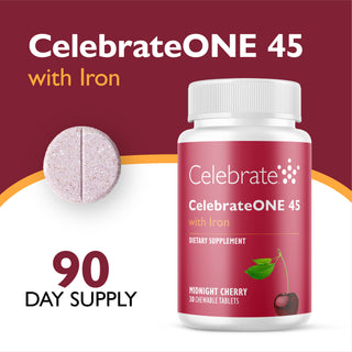 CelebrateONE 45 Once Daily Bariatric Multivitamin with Iron, Chewable