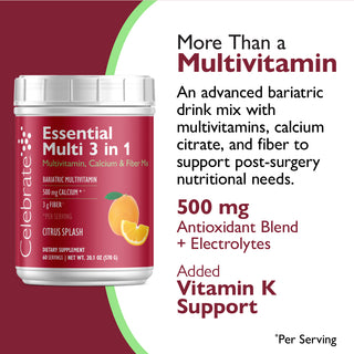 Essential Multi 3 in 1 Multivitamin with Calcium, Drink Mix