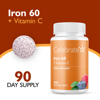 Iron 60 mg + Vitamin C, Chewable, Berry