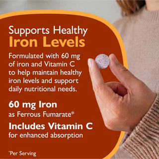 Iron 60 mg + Vitamin C, Chewable, Berry