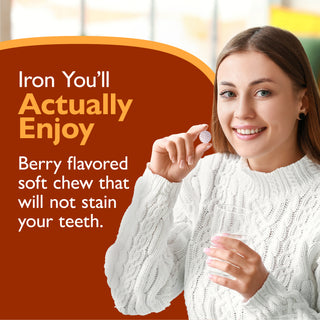 Iron 60 mg + Vitamin C, Chewable, Berry