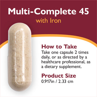 Multi-Complete 45 Bariatric Multivitamin with Iron, Capsules